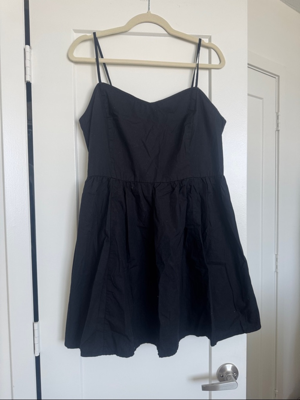 H&M Black Spaghetti-Strap Mini Dress